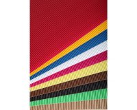 CARTON ONDULÉ, Paquet de 15 feuilles moyenne cannelure 300g/m2 au format 50x35cm - Assortiment