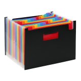 Trieur Seatcase Rainbow 24 compartiments, en polypro 7/10e, 2 poignées, Noir intérieur multicolore