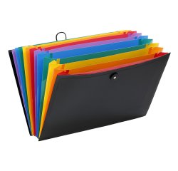 Valise trieur RAINBOW 12 compartiments, en polypro 10/10e, noir intérieur multicolore