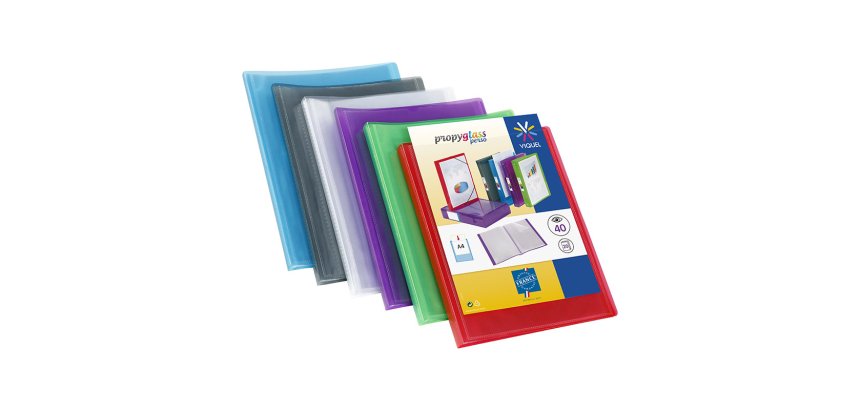 Protège-documents 40 vues Coloris assortis : Incolore-Vert-Rouge-Bleu-Violet