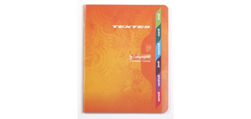 Textes piqué 7000 17x22 cm 120 pages grands carreaux 70 g - Assortis