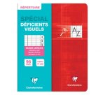 Répertoire piqué déficients visuels 17x22cm 96 pages grands carreaux noirs 2,5mm agrandis 10x10 Couleur aléatoire - Assortis