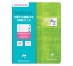 Répertoire piqué déficients visuels 17x22cm 96 pages grands carreaux noirs 2,5mm agrandis 10x10 Couleur aléatoire - Assortis