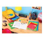 Copies doubles sous étui spécial déficients visuels A4 96 pages perforées 4 trous grands carreaux noirs 2,5mm agrandis 10x10