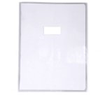 Protège-cahiers cristal PVC 12/100ème 24x32 cm - Incolore