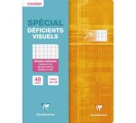 Cahier piqué déficients visuels 24x32cm 48 pages grands carreaux noirs 2 ,5mm agrandis 10x10 Couleur aléatoire - Assortis