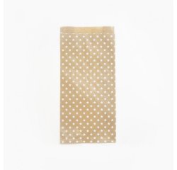 Sach. x50 poch. kraft,15x31+6cm, étoiles - Kraft