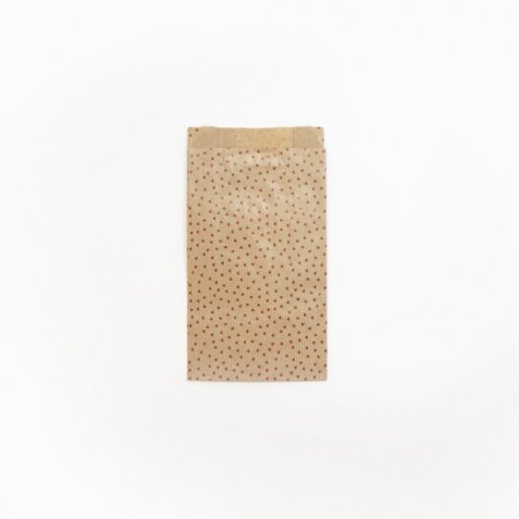 Sachet de 50 pochettes cadeau en kraft. Format 11x21+5cm. Impression cœur