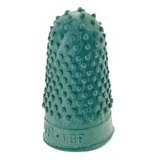 Doigtiers caoutchouc Taille n°0 - Diamètre 17 mm coloris vert sachet de 12