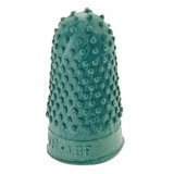 Doigtiers caoutchouc Taille n°0 - Diamètre 16 mm coloris vert sachet de 12