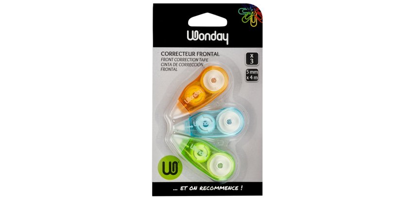 Rouleau correcteur Mini, 5 mm x 4 m, blister de 3