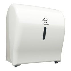 Distributeur Mini Autocut Blanc pour essuie-mains en rouleau en ABS - Dim L31,4 x H33 x P20,4 cm