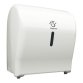 Distributeur Mini Autocut Blanc pour essuie-mains en rouleau en ABS - Dim L31,4 x H33 x P20,4 cm