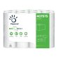 Paquet de 24 rouleaux de Papier toilette Bio Tech 2 plis pure cellulose 180 fts L19,80m Blanc