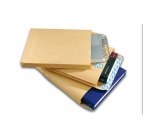 Pochette kraft armé 120g adhésive économique 24 260x330mm soufflets latéraux 30mm paquet 5 unités