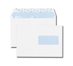 Boîte de 500 enveloppes C5 162x229mm Blanches auto-adhésives fenêtre 45x100 90g
