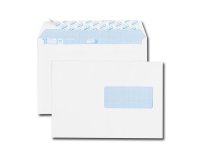 Boîte de 500 enveloppes C5 162x229mm Blanches auto-adhésives fenêtre 45x100 90g