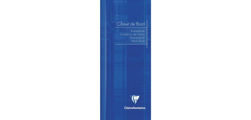 Carnet de bord enseignant piqué 8,5x20cm 32 pages Couleur aléatoire - Assortis