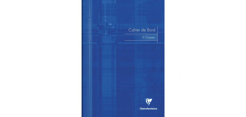 Cahier de bord enseignant piqué A4 60 pages 9 classes Couleur aléatoire - Assortis