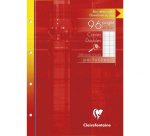 Copies doubles sous étui spécial déficients visuels A4 96 pages perforées 4 trous grands carreaux noirs 2,5mm agrandis 10x10