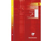 Copies doubles sous étui spécial déficients visuels A4 96 pages perforées 4 trous grands carreaux noirs 2,5mm agrandis 10x10