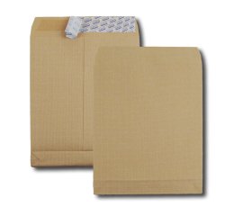 Pochette kraft armé 120g adhésive économique c4 229x324mm soufflets latéraux 30mm paquet 5 unités
