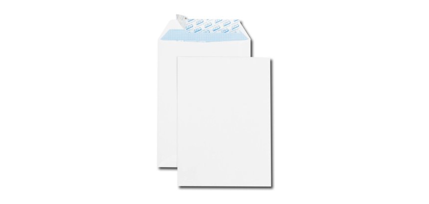 Pochette gpv économique adhésive vélin blanc 90g b5 176x250mm boîte 500 unités