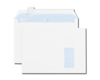 Enveloppe gpv c4 229x324mm 90g adhésive fermeture rapide sécurisée définitive fenêtre 50x100mm blanche boîte 250 unités