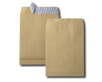 Pochette kraft armé 120g adhésive économique 24 260x330mm soufflets latéraux 30mm paquet 5 unités
