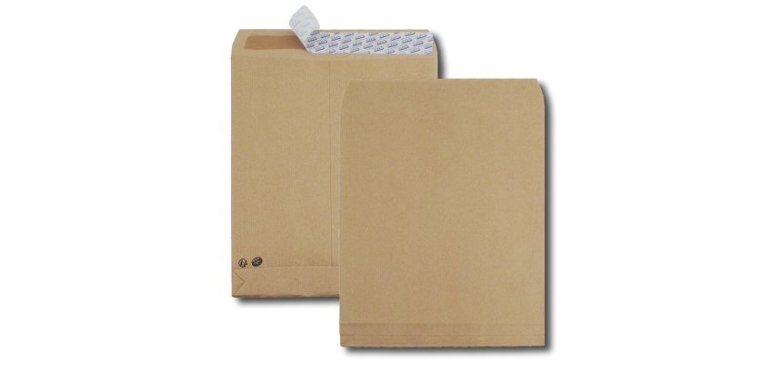 Pochette gpv kraft 120g 26 280x365mm soufflet 30mm anti-éclatement boîte 250 unités