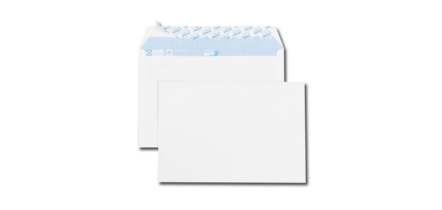 Boîte de 500 enveloppes C5 162x229mm Blanches auto-adhésives 90g