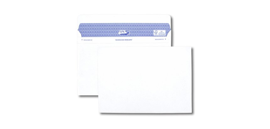 Enveloppe gpv c5 162x229mm 90g adhésive fermeture rapide sécurisée définitive blanche boîte 500 unités