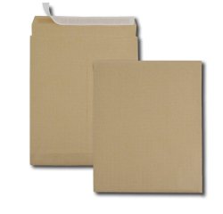 Pochettes à soufflets, E4, 340 x 465 mm, kraft armé brun