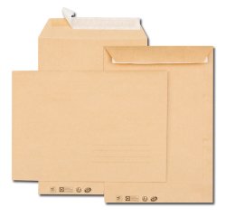 Pochette kraft gpv adhésive économique c4 229x324mm 90g paquet 10 unités