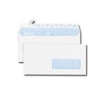 Boîte de 500 enveloppes DL 110x220mm Blanches auto-adhésives fenêtre 35x100 90g