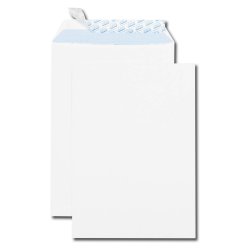 Boîte de 250 pochettes auto-adhésives vélin Blanc 90g format 229x324 C4