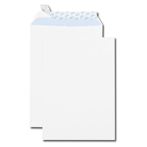 Boîte de 250 pochettes auto-adhésives vélin Blanc 90g format 229x324 C4