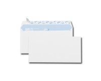 Enveloppe gpv dl 110x220mm 90g adhésive fermeture rapide sécurisée définitive blanche boîte 500 unités