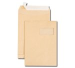Pochette gpv kraft 120g c4 229x324mm fenêtre à droite 50x110mm paquet 250 unités
