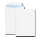 Paquet de 10 pochettes vélin Blanc fond Gris 90g auto-adhésives format C4 229x324mm référence 6629