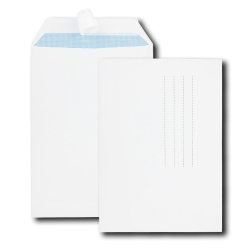 Paquet de 10 pochettes vélin Blanc fond Gris 90g auto-adhésives format C5 162x229mm référence 6628