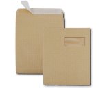 Pochettes à soufflets, C4, 229 x 324 mm, avec fenêtre