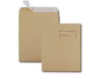 Pochettes à soufflets, C4, 229 x 324 mm, avec fenêtre