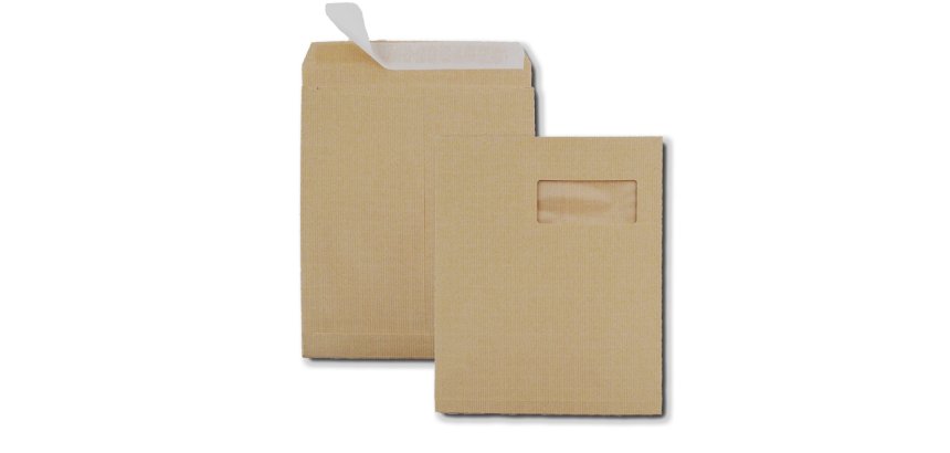 Pochettes à soufflets, C4, 229 x 324 mm, avec fenêtre