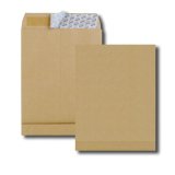 Paquet de 5 pochettes kraft brun auto-adhésif, format C4 229x324mm soufflet 30mm 120g