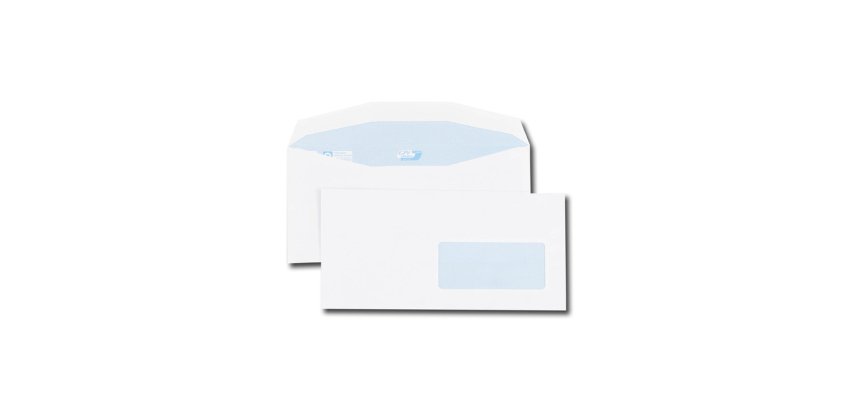 Enveloppe gpv multimachine 114x229mm 80g gommée fenêtre 45x100mm position fenêtre 20/20 boîte 1000 unités