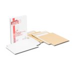 Paquet de 25 pochettes dos carton velin blanc 24 260x330 bande de protection
