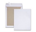 Paquet de 25 pochettes dos carton velin blanc 24 260x330 bande de protection
