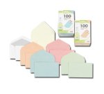 Enveloppe gpv election recyclee 90x140mm 80g patte   triangulaire non gommee rose  boite 500 unites