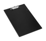 Porte-bloc wonday a pince pvc format a4+ standard avec      porte-stylo coloris noir